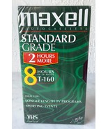 Maxell Standard Grade T-160 Blank VHS Video Tapes 8 Hour Capacity - New ... - £7.42 GBP