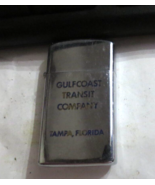 Vintage 1972 Slim Zippo Advertising Lighter Gulf Coast Transit Company T... - €31,74 EUR