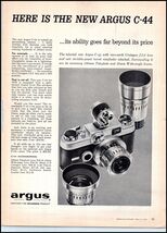1957 Argus C-44 Camera PRINT AD &quot;Here Is The New Argus C-44&quot; BX4 - $4.74