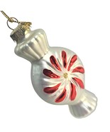 Thomas Pacconi Ornament Museum Series White Red Peppermint Candy Blown G... - £10.19 GBP