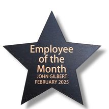 Sign - PERSONALIZED - Employee Of The Month Star (RAW WOOD, 13X13 INCHES) - $19.59+