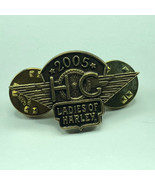 HARLEY DAVIDSON MOTORCYLE PINBACK PIN vintage badge emblem cycles ladies... - £10.83 GBP