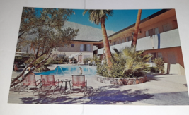 Vintage 1950s PALM SPRINGS, California Postcard Riverside Manor Apartments Pool - $7.92