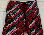 Maui &amp; Sons sz 32 swim trunks suit board shorts black red gray spell-out... - $19.79