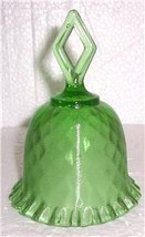Vintage Rare Fenton Glass Green Color Frill Designed Collectible Handblown Glass - £51.54 GBP