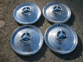 Factory original 1964 1965 Ford Fairlane 14 inch spinner hubcaps wheel covers - £55.60 GBP