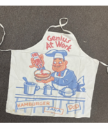 Vintage  Cloth Apron Cooking BBQ 50s Husband Marriage Dishes Groom - €24,35 EUR