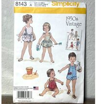 Simplicity Sewing Pattern 8143 A 1950s Vintage One-Piece Playsuit Uncut ... - $9.75