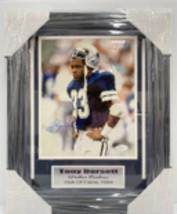 Tony Dorsett Autographed JSA Authenticated 8x10 Framed. Size 14x19. - £70.97 GBP