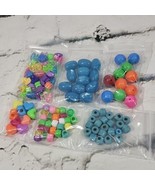 Vintage Bead Lot Acrylic Blue Plastic Multicolor Mixed Shapes Pony Heart... - $9.89