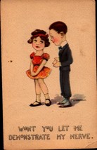 Vintage 1914 Pink Perfection Postcard -WON&#39;T You Let Me Demonstate My Nerve BK41 - £3.11 GBP