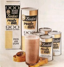 1962 Borden&#39;s Ready Diet Drink Weight Loss Advertisement Milk And Ice Cr... - £15.13 GBP