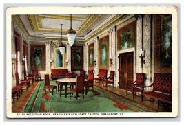 Reception Room Interior State Capitol Frankfort Kentucky KY UNP WB Postcard Y5 - $3.91