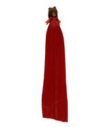 Vintage Artisan Made Miniature Corn Husk Doll Bookmark Red - $12.34
