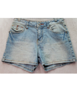 YMI Shorts Girls Size 14 Light Blue Denim Ramie Pockets Mid Rise Flat Front - $18.45