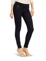 Habitual Amalia Hi Rise Zip Skinny Black Coated Pants Size 26 USA Made! - $23.74