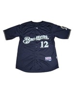 Milwaukee Brewers Rare Jersey 12 Aaron Rodgers Sewn Mens Size 52 Baseball - $39.59