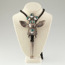 Incredibile! Cravatta Bolo In Argento Sterling E Inlay Zuni Kachina - $2,138.43