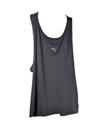 Puma Womens Racerback Sleeveless Tank Top Size XS Black Logo Gym Run Act... - $23.76