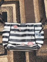 Liz Claiborne black &amp; white stripe purse - $9.90