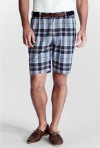 Lands' End Bermuda Shorts Size: 42 New Ship Free Regular 9" Pleat Front Madras - £47.12 GBP