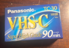 Panasonic SHG VHSC TC-30 90 Minutes Blank Cassette Tape New Sealed - $7.62 CAD