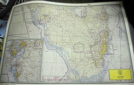 PLACEMAT VINTAGE SECTIONAL AERONAUTICAL CHART MIAMI  - £7.97 GBP