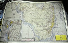 PLACEMAT VINTAGE SECTIONAL AERONAUTICAL CHART MIAMI  - £7.83 GBP