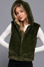 Hoodie Faux Fur Vest - $24.00