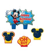 Mickey Fun and Friends 4 Piece Molded Candles Cake Toppers Birthday Part... - $4.49