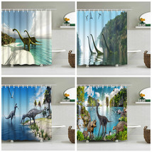 Dinosaur Waterproof Shower Curtain Sets Polyester Bathtub Decor Curtain 70&quot; GIFT - £13.12 GBP+