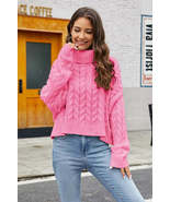 Turtleneck Cable-Knit  Long Sleeve Sweater - $78.57 CAD