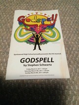 GODSPELL Souvenir Program Spotswood High School 2011 STEPHEN SCHWARTZ Ti... - £17.25 GBP