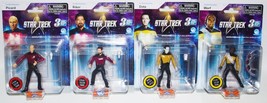 Star Trek TNG 3.75&quot; Action Figure Set of Four + Diorama Super Impulse NE... - £29.80 GBP