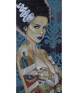 Bride Ink Lowbrow Art Canvas Giclee Print Mike Bell 5 Sizes Tattoo Frank... - $75.00+