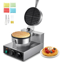 VEVOR Commercial Waffle Maker, 1230W Round Waffle Baker Machine, Non-Stick - €49,70 EUR