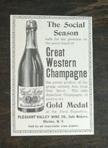 Vintage 1902 Great Western Champagne Gold Medal Original Ad - 1021 - £5.24 GBP