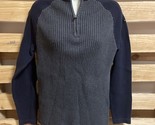 Nautica Jeans Company Gray Blue  1/4 Zip Pullover Sweater Men&#39;s Size M KG - $24.75