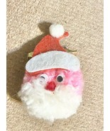 Handmade Santa Pom Pom Head Pin Broach 2 Inch - $13.78 CAD