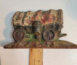 Cast Iron Covered Wagon Door Stop or Book End image 6