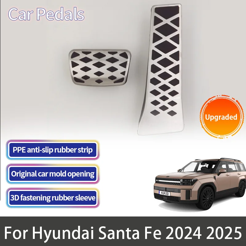 Stainless Steel for Hyundai Santa Fe MX5 2024 2025 Accessories Car Gas - £27.35 GBP