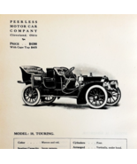 1908 Peerless Model 18 Touring Print Catalog Advertisement Automobilia F14F - €25,75 EUR