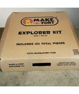 Make-A-Fort Explorer Kit 124 Piece Building Set Kids Fort Castle Maze - $44.54