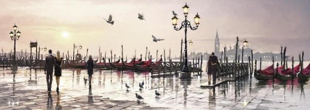HQ Canvas Print Abstract Venice City of Water Oil Painting on Canvas Resort Item image 9