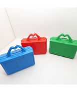 Set Of 3 1988 Mcdonalds Happy Meal on the Go Lunch Box Pencil Case Vintage - €19,46 EUR