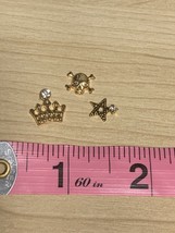 Floating Charms Set Of 3 Crown, Skull, Star - £15.64 GBP