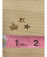 Floating Charms Set Of 3 Crown, Skull, Star - £15.53 GBP