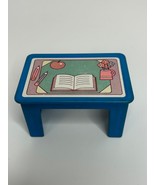 Mattel 1985 Dollhouse Desk Table 2051-2169 Blue - $157.83 MXN