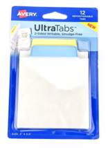 Avery UltraTabs 2 Sided Writable Smudge Free 12 Repositionable Tabs 3x3.5 74771 - £7.67 GBP