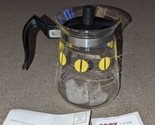 Retro Vintage Cory DBFL Glass Coffee Pot 8 cups Black plastic lid  Item ... - $39.59